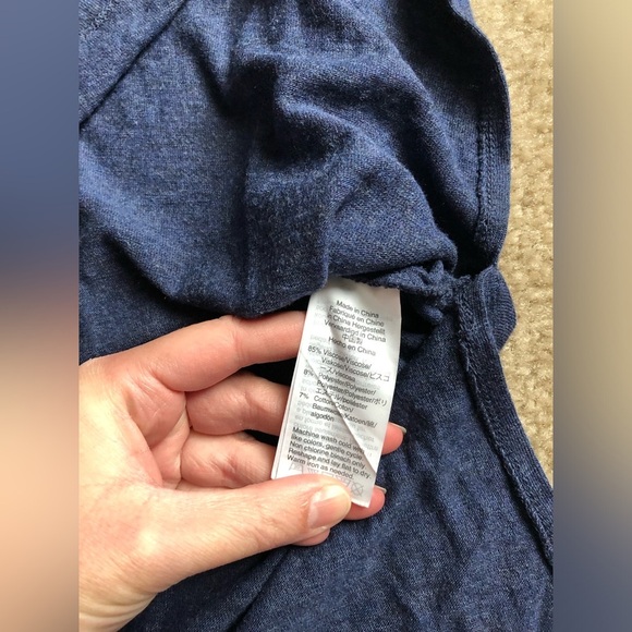 Madewell Women’s XS Navy Blue Jersey Knit Tank Midi Sleeveless Dress w/Slits EUC - Picture 9 of 10